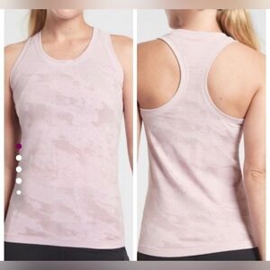 Athleta Size Medium Pink Camo Momentum Racerback Tank Top Athletic Yoga Active